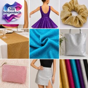tela lycra lame glitter